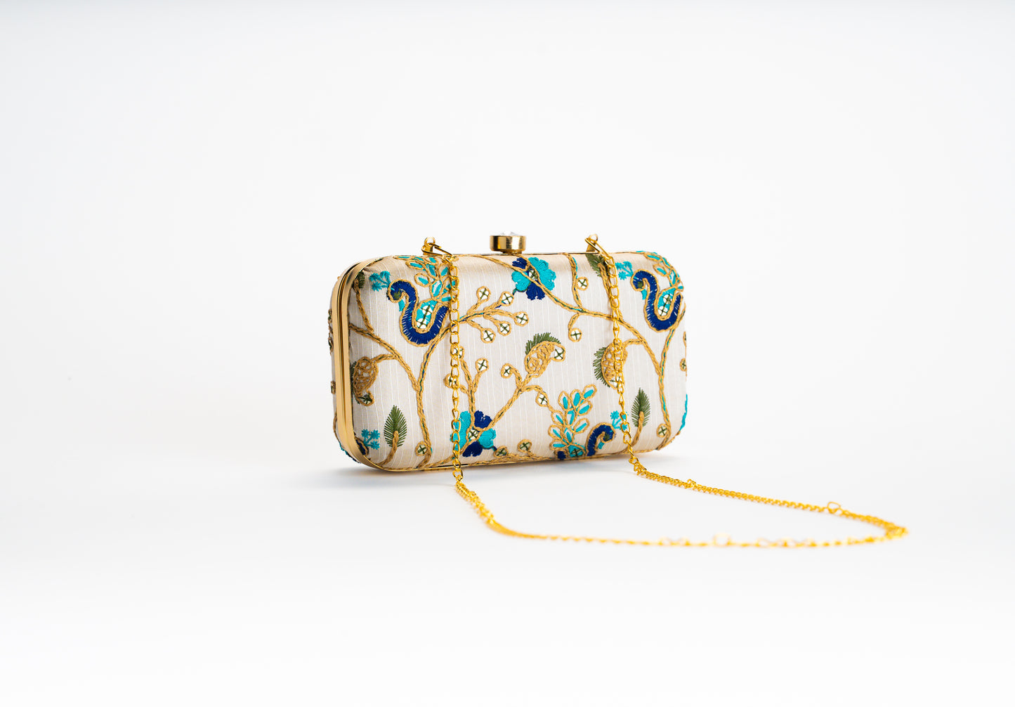 Embroidered Clutch Bag for Women – Royal Peacock NOESHI