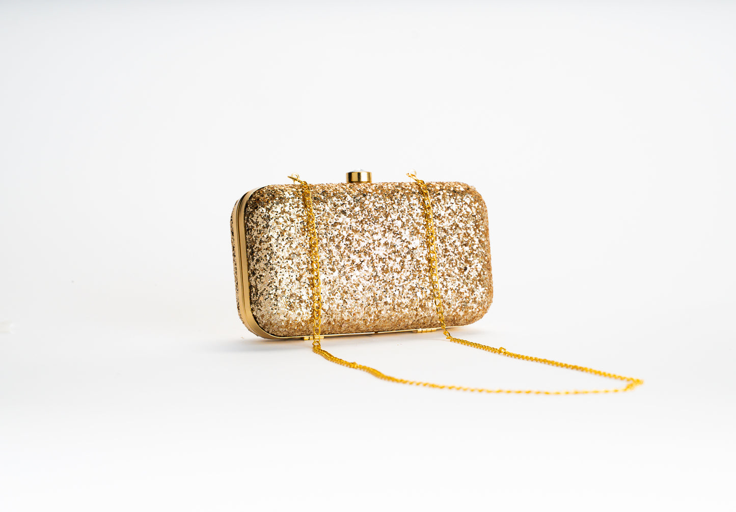 Gold clutch bag women – glitter evening bag NOESHI
