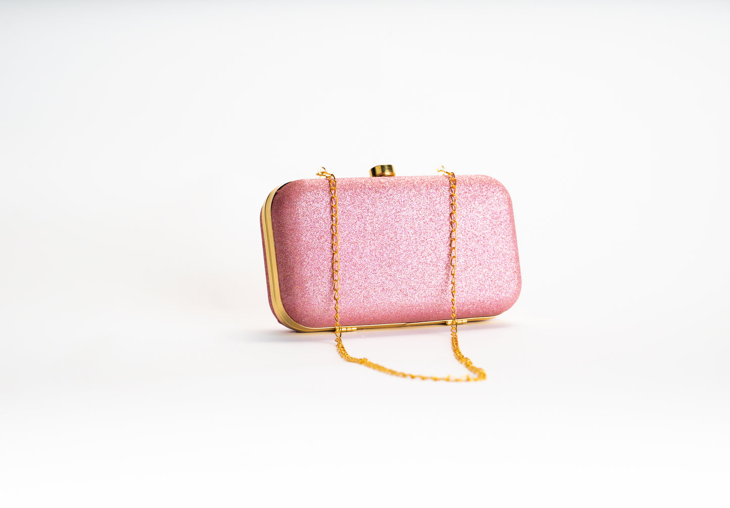 Pink clutch bag for women - glitter evening bag NOESHI