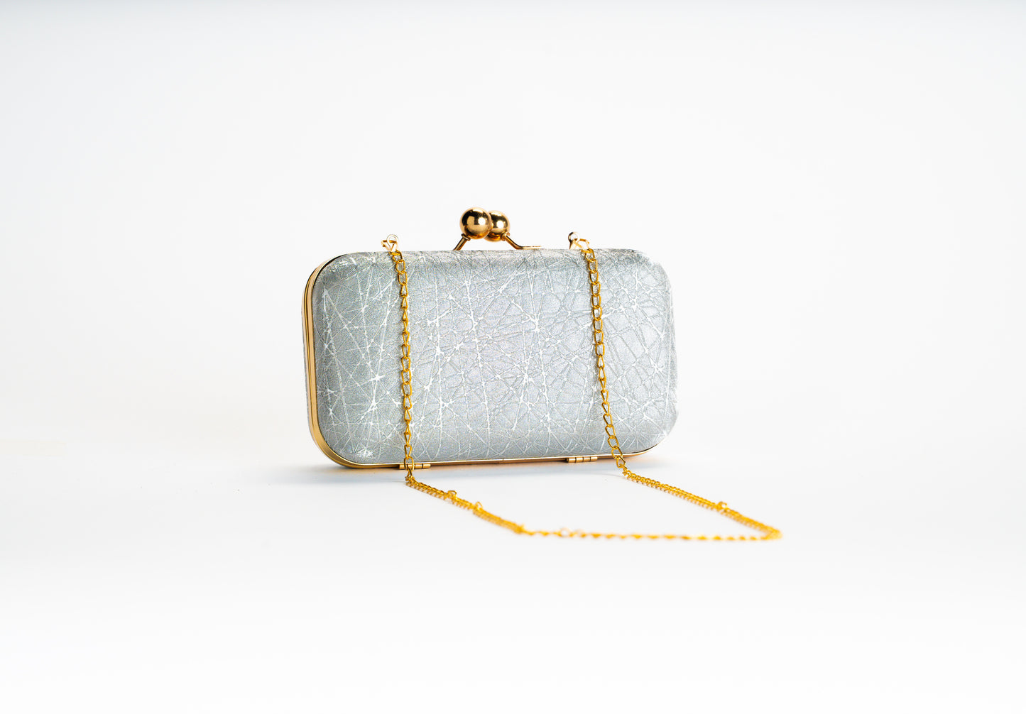Women's Silver Clutch Bag – Silver Crystal NOESHI