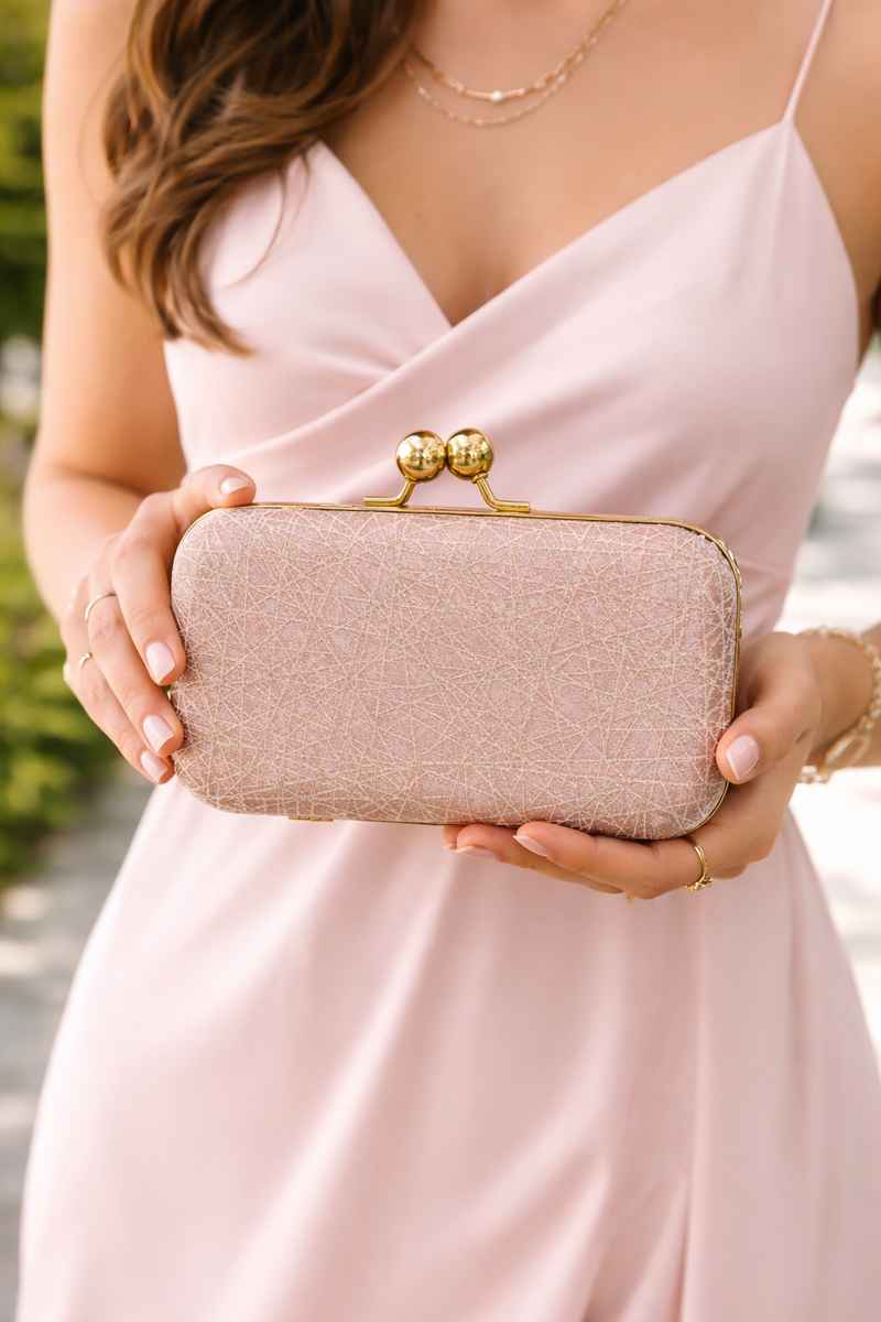 Champagne clutch tas dames – Rosé Glow NOESHI