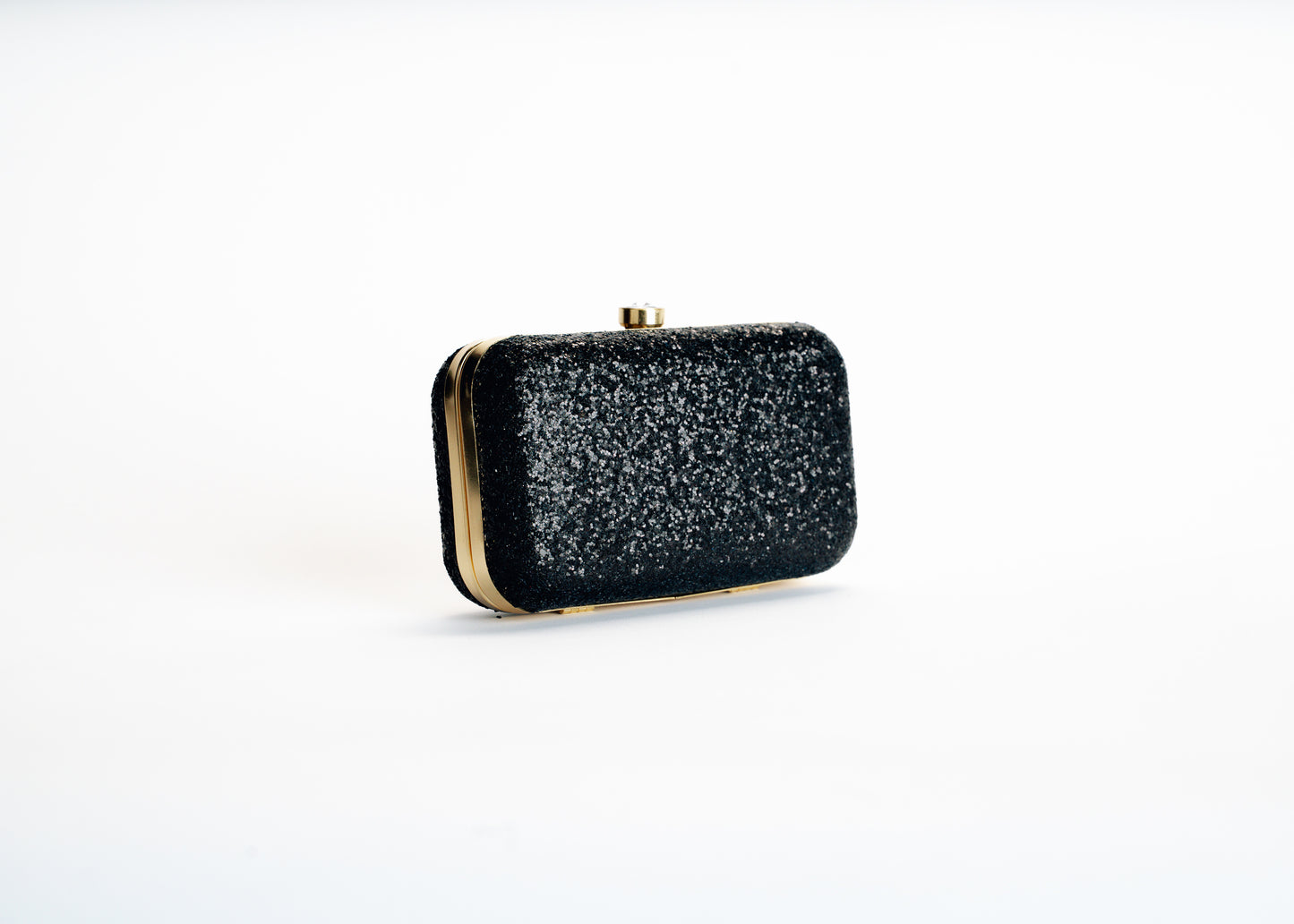 Black clutch bag for women – glitter evening bag NOESHI