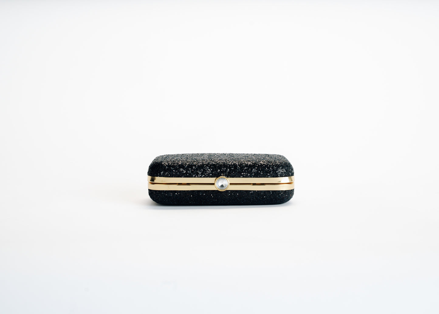Black clutch bag for women – glitter evening bag NOESHI