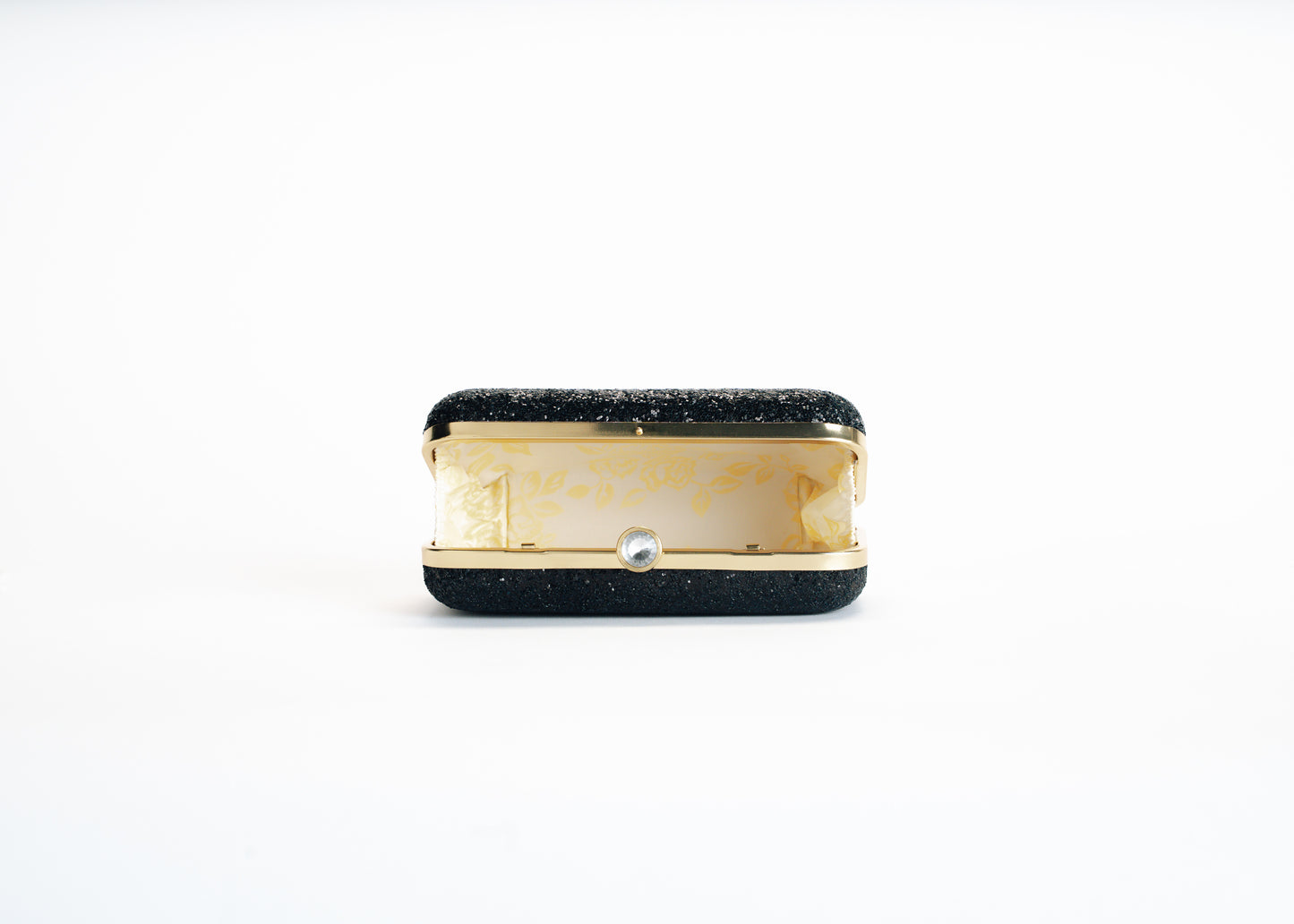 Black clutch bag for women – glitter evening bag NOESHI