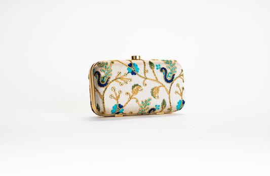 Embroidered Clutch Bag for Women – Royal Peacock NOESHI