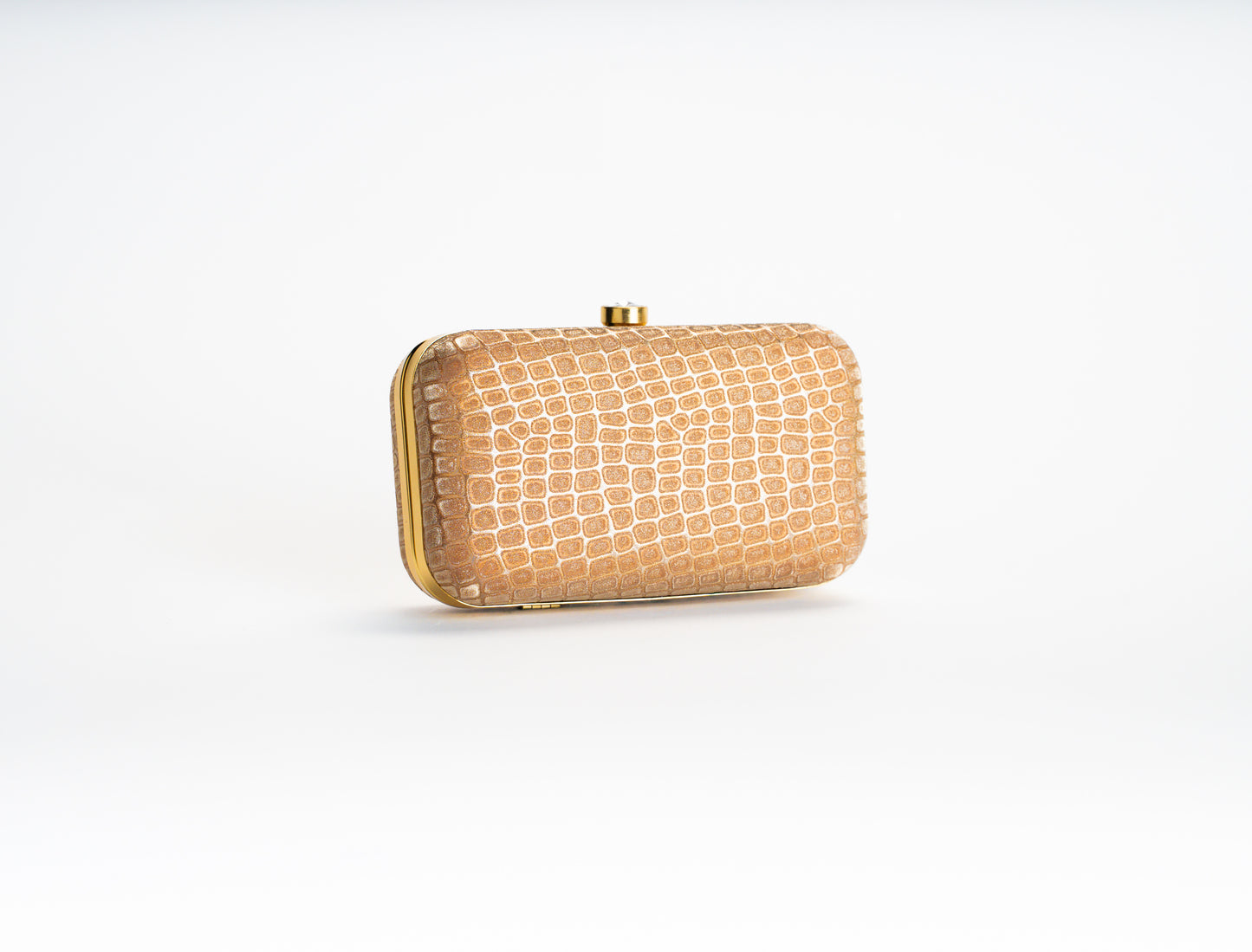 Women's Gold Clutch Bag – Golden Croco NOESHI