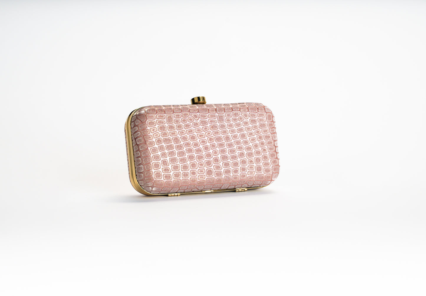 Pink clutch bag ladies - croco design evening bag NOESHI