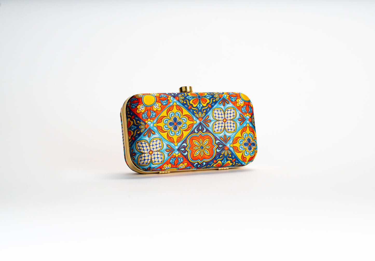 Gekleurde bloemen clutch