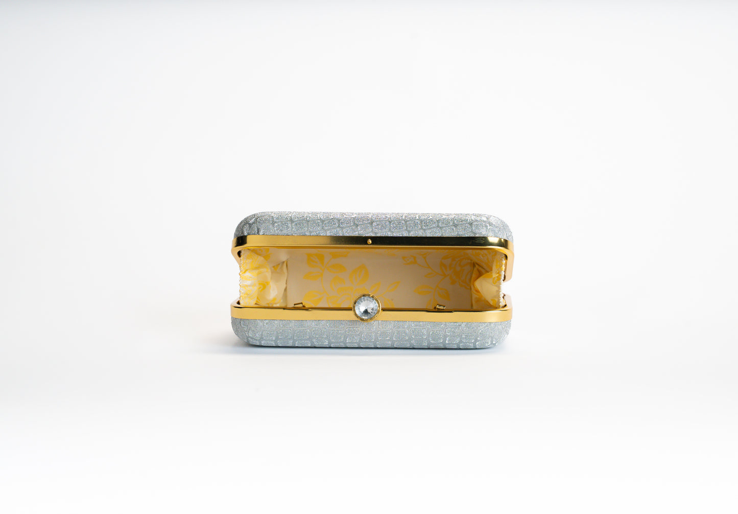 Silver clutch bag women - croco design evening bag NOESHI