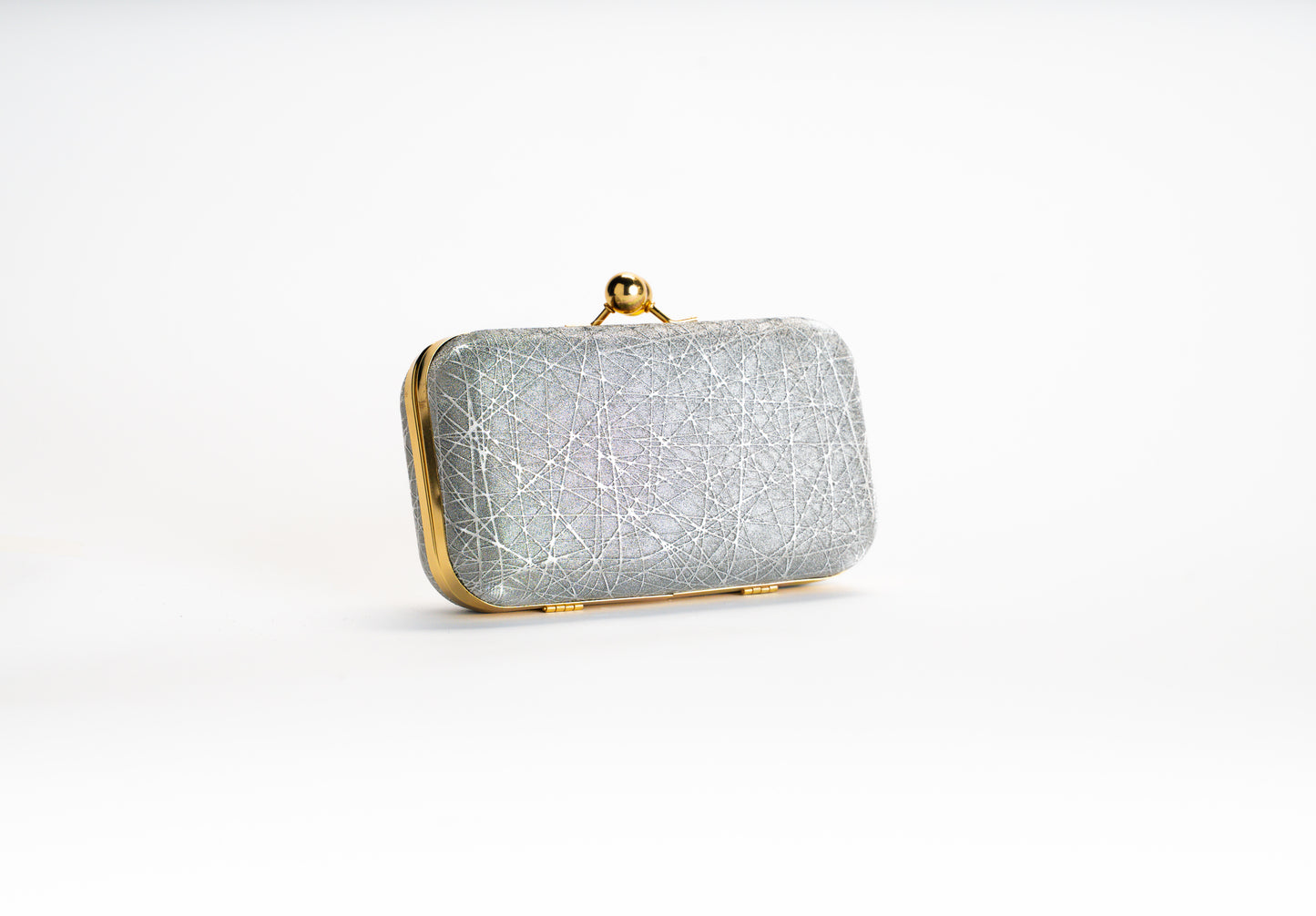 Grey Crystal Clutch