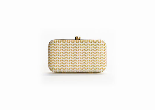 Gold clutch bag ladies – Golden Wave NOESHI