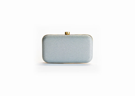 Silver clutch bag for women – Frost Shine NOESHI