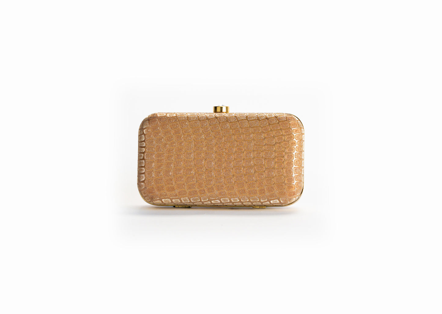 Women's Gold Clutch Bag – Golden Croco NOESHI