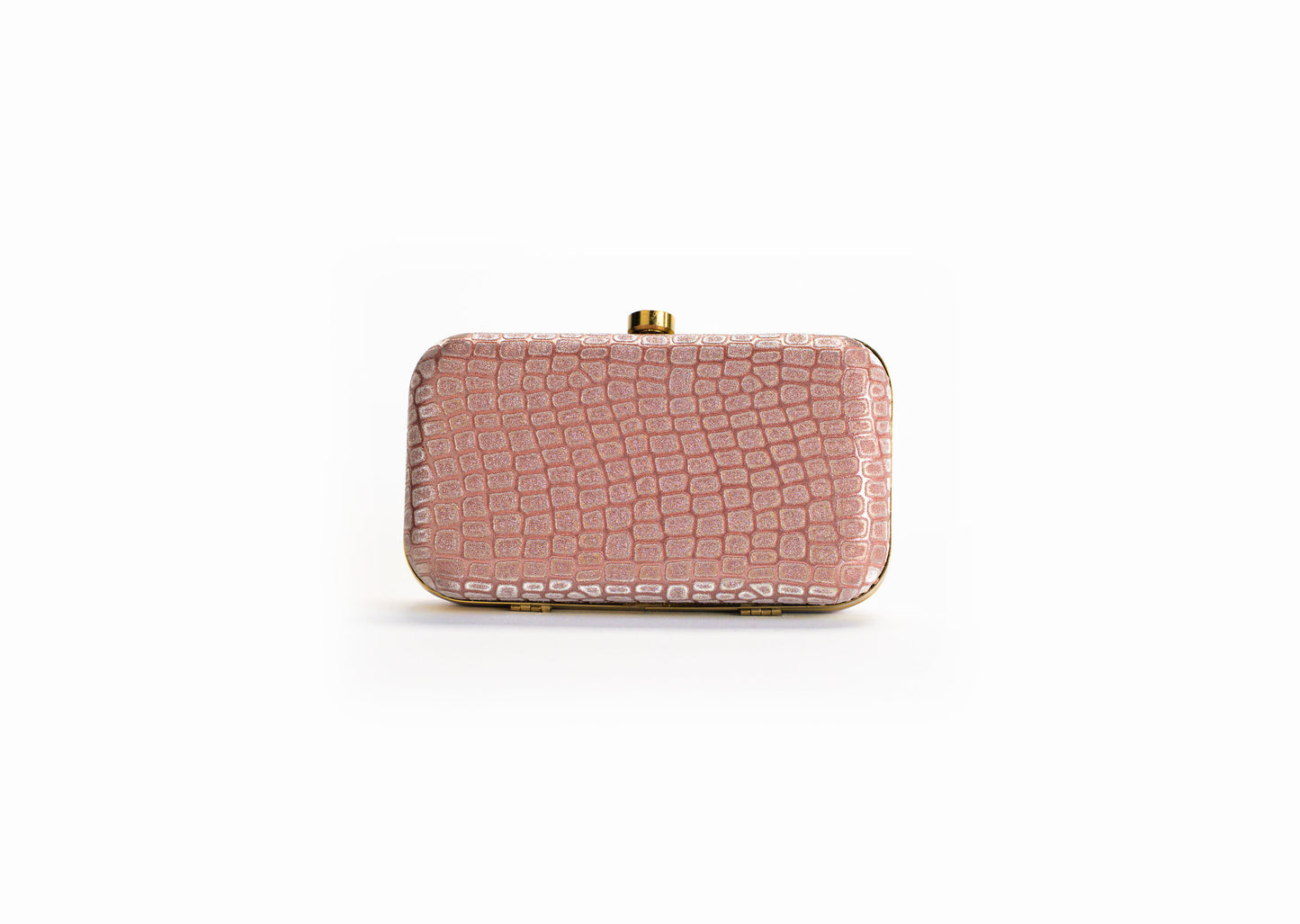 Pink clutch bag ladies - croco design evening bag NOESHI