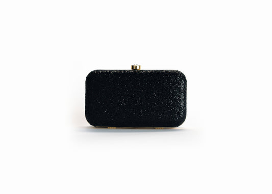 Black clutch bag for women – glitter evening bag NOESHI
