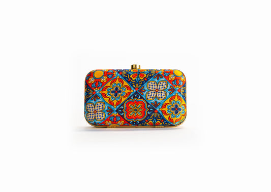 Gekleurde bloemen clutch
