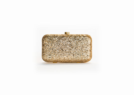 Gold clutch bag women – glitter evening bag NOESHI