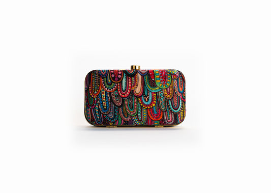 Bohemian clutch bag for women – paisley print NOESHI