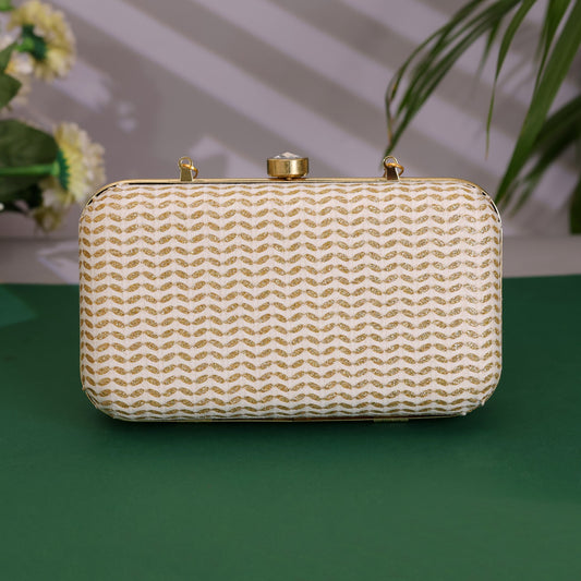 Velora Luxe Gouden Clutch – Golden Wave