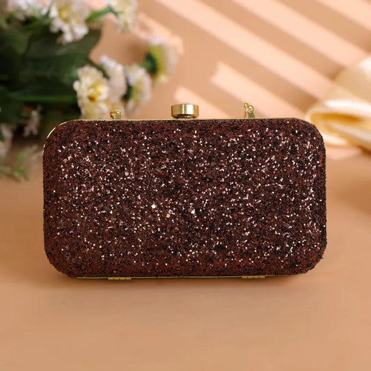 Bordeaux clutch tas dames – glitter avondtas NOESHI