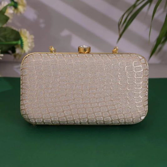 Champagne Clutch tas Dames – Luxe Croco Avondtas NOESHI
