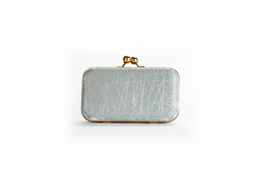 Women's Silver Clutch Bag – Silver Crystal NOESHI