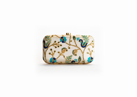 Embroidered Clutch Bag for Women – Royal Peacock NOESHI